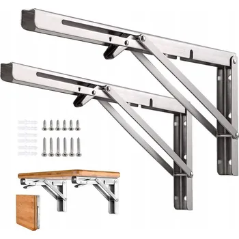 Koupelnový nábytek 2X Skládací konzole police 250 mm, držák pod polici, úhelník, loft