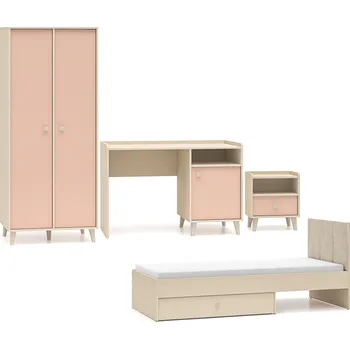 Dětský pokoj ML meble Dětský pokoj Mevel B Barevné provední: Pouštní písek + Millenial pink