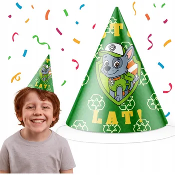 Čepice ČEPICE NAROZENINOVÉ ČEPICE PES ZÁCHRANÁŘ PSÍ STO LET[6 Ks]