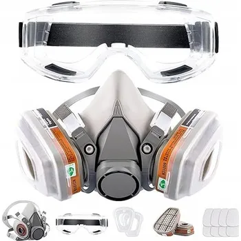 CELOOBLIČEJOVÁ PLYNOVÁ MASKA LAKÝRNICKÁ 6200 + BRÝLE