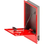 Oční sprcha v nástěnném krytu, červená, montáž na stěnu