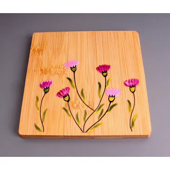 Podtácek Podtácek dřevo - karafiáty