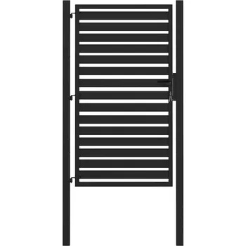 brána Hliníková zahradní brána uzamykatelná 42004148 100 x 150 cm černá 