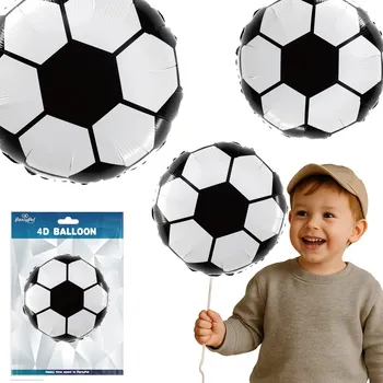 Balónek FOLIOVÝ BALÓNEK S POTISKEM NA HELIUM FOTBAL KULATÝ 45 CM PRO DĚTI
