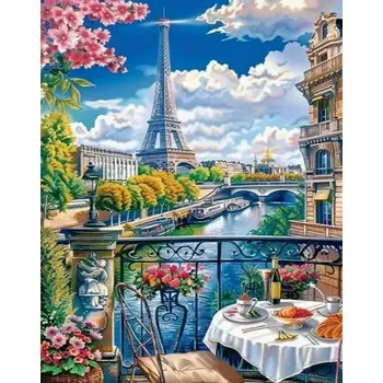 Diamantové malování Diamantové malování - Paříž (50x70)