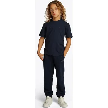 Chlapecké tričko Dětské bavlněné tričko Tommy Hilfiger tmavomodrá barva, KB0KB09646 KB0KB09646.PPYA 59X, vel. 176