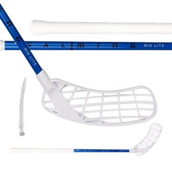 Florbalová hůl SALMING Midlite Hawk F32 JR Blue/White 92(103 R) - 92 (103) cm/Pravá ruka dole