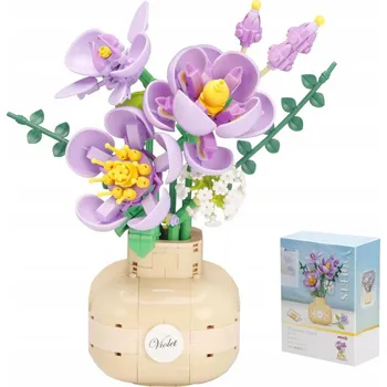 ostatní stavebnice Stavební Stavebnice QBI Fialky ve váze 539 dílů