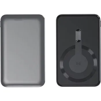 Powerbanka Metal Mini Magsafe bezdrátová Powerbanka, 10000mAh, Quick Charge, PD15W, šedá