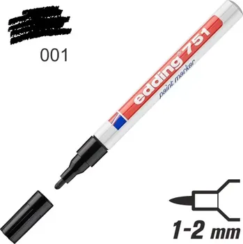 LAKOVÝ POPISOVAČ EDDING 751 ČERNÝ 1-2MM
