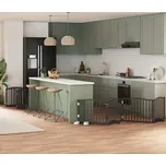 vidaXL Zábrana pro psy s dvířky skládací 10 panelů 800 cm topol [3155611] Barva: Černá