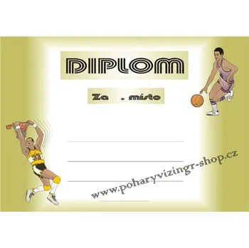 Basketbal diplom A4 č.2