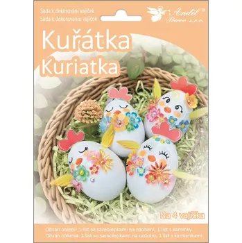 Velikonoční dekorace Sada k dekorování vajíček kuřátka