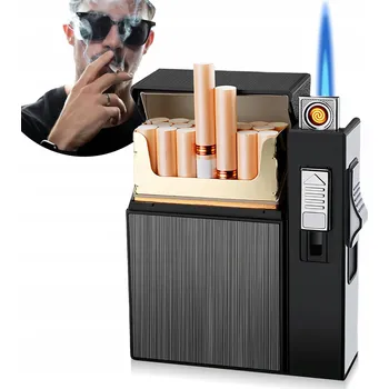 POUZDRO NA CIGARETY S ZAPALOVAČEM, KRABIČKA NA CIGARETY, PRO 20 CIGARET