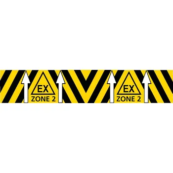 Podlahové značení, Ex zóna, samolepicí, role 5 metru, šířka 75 mm, Ex zóna 2