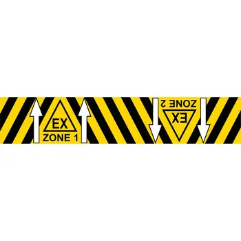 Podlahové značení, Ex zóna, samolepicí, role 5 metru, šířka 100 mm, Ex zóna 1 a 2