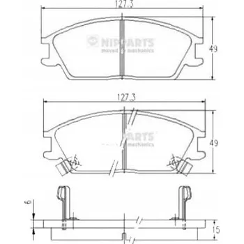 Brzdová destička Nipparts J3600515 Sada brzdových destiček, kotoučové brzdy