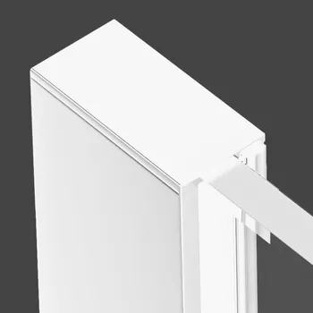 Erga Paris, U-profilová lišta pro sprchové zástěny o tloušťce skla 8mm, délka 200cm, bílá matná, ERG-V02-PARIS-PROFILE-WH