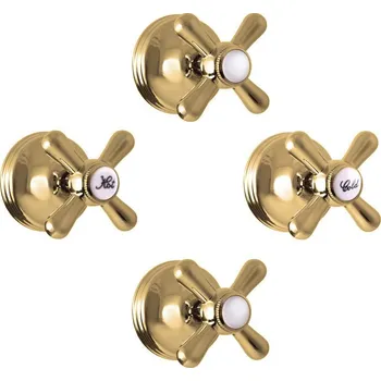 Vodovodní baterie MORAVA RETRO - Vanová/Sprchová baterie podomítková 2-cestná s tělesem, Zlatá lesklá MK186KZ, RAV Slezák Barva: ZLATÁ - lesklá