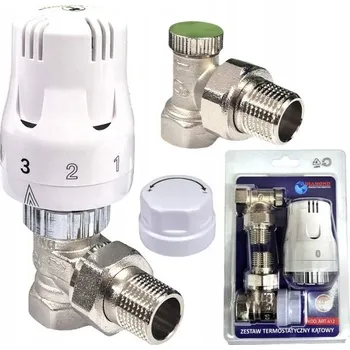 Ventil Termostatická sada úhlová Diamond bílá 1/2" 0-28°C
