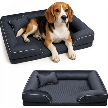 Pelíšek pro psa Be-Active.pl kotec pro psa šedá 63 cm x 49 cm