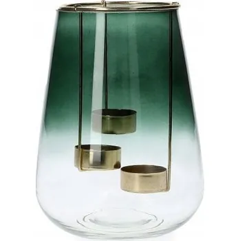 Obraz Lucerna GALIA skleněná zelená 15x20 cm HOMLA