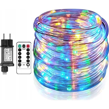 Vánoční dekorace VÝKONNÝ SVĚTELNÝ HADICE PRO VENKOVNÍ POUŽITÍ VÁNOČNÍ OSVĚTLENÍ NA STROMEČEK 200 LED DÉLKA 20 m MULTIKOLOR