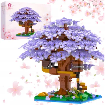 ostatní stavebnice STAVEBNÍ STAVEBNICE STROMEK BONSAI VIŠŇOVÝ KVĚT DÁREK 1097 DÍLŮ