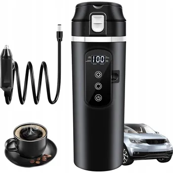 Rychlovarná konvice TERMOSKA HRNEK OHŘÍVAČ DO AUTA 12V 24V S DOTYKOVOU OBRAZOVKOU 500ML