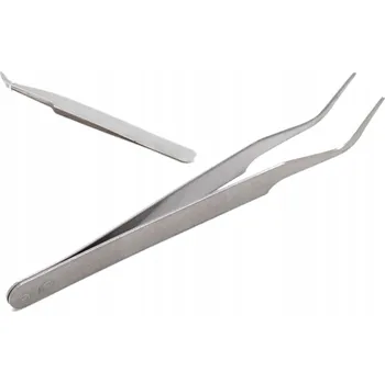 Péče o řasy a obočí KOVOVÁ PŘESNÁ ANTISTATICKÁ ZAHNUTÁ ESD PINZETA SERVIS PINZETA
