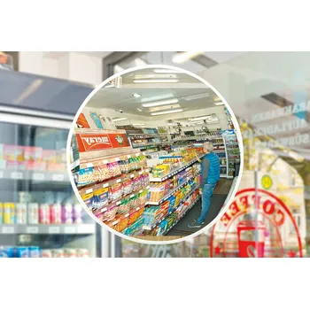 Bezpečnostní zrcadlo Pozorovací zrcadlo, flexibilní držák na husím krku, Ø 600 mm