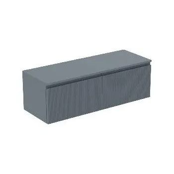 Koupelnový nábytek Ideal Standard Finesse - Umyvadlová skříňka, 120x44x39 cm, 2 zásuvky, Ribbed Matt ashblue E3425UQ