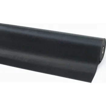 Rohožka Gumová protiskluzová rohož s jemnými drážkami, v roli, černá, 100 cm x 10 m