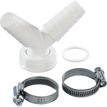 Xavax sifónová přípojka Y, pro 2 odtokové hadice k 1 sifónu, s těsněním a 2 objímkami