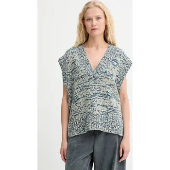 Dámská vesta Vlněná vesta MUNTHE LARAZZA 253160325371 modrá 95X, vel. 38