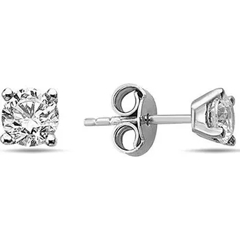 Náušnice Lillian Vassago Zlatá náušnice na puzetku zdobená zirkonem 3 mm, jeden kus LLV98-GER157PS/01 Barva zlata: Bílá