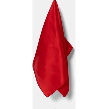 Šátek Hedvábný šátek Answear.LAB dámský, červená barva 50x50 33X, vel. ONE SIZE