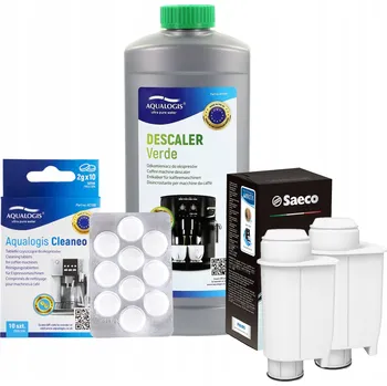 Kávovar Sada pro Saeco Philips, Intenza+ 2ks, Odvápňovač Verde 1L, Cleaneo