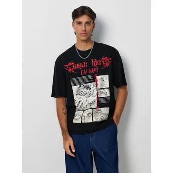 Oblečení a móda Tričko s&nbsp;potiskem Junji Itō Cat Diary - L - House - černá - 098GG-99X