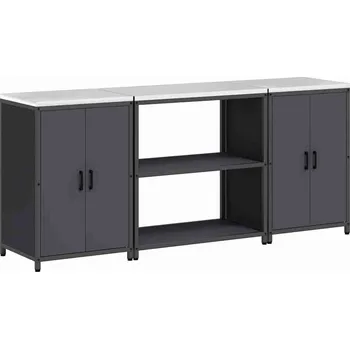 Kuchyňská linka Kuchyňská skladovací sada 3392668 210 x 50 x 92 cm antracit