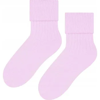 Dámské ponožky Steven 067 Teplé Beztlakové Vlněné ponožky na Spaní liliové 35-37