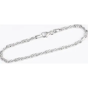 Náramek Pánský stříbrný náramek 22 cm 68146F + dárek zdarma