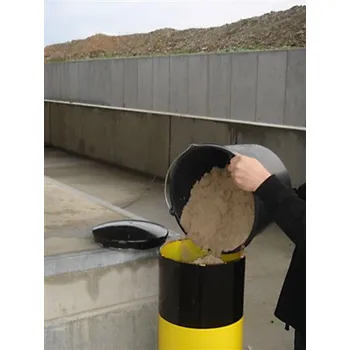 Dopravní značení Nájezdový ochranný sloupek 3XL, žárově zinkovaný, žluto-černý, Ø 323 mm