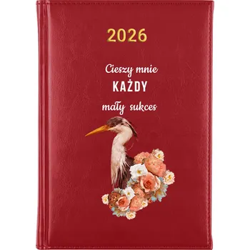 Diář Knižní kalendář 2026 A5 červený