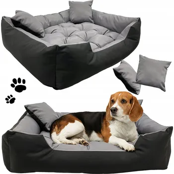 Pelíšek pro psa PELÍŠEK PRO PSÍHO 55X45 CM POTAH ROHOŽKA ŠEDÁ