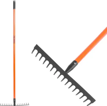 Hrábě Hrable Strend Pro, 16 zubé, sklolaminátová násada, 1480 mm