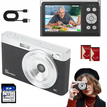 Digitální kompakt PROFESIONÁLNÍ DIGITÁLNÍ FOTOAPARÁT RETRO 2,88" PŘENOSNÝ S BLESKEM 16X ZOOM 32G