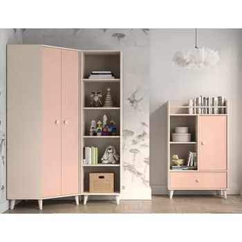 Dětský pokoj ML meble Dětský pokoj Mevel 5 Barevné provední: Pouštní písek + Millenial pink