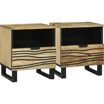 Noční stolek Noční stolky 2 ks 40x33x46 cm Masivní mangové dřevo