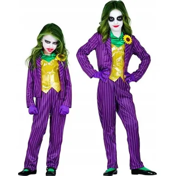 Karnevalový kostým KOSTÝM MAD JOKER BLÁZNIVÝ KLAUN HALLOWEEN 158